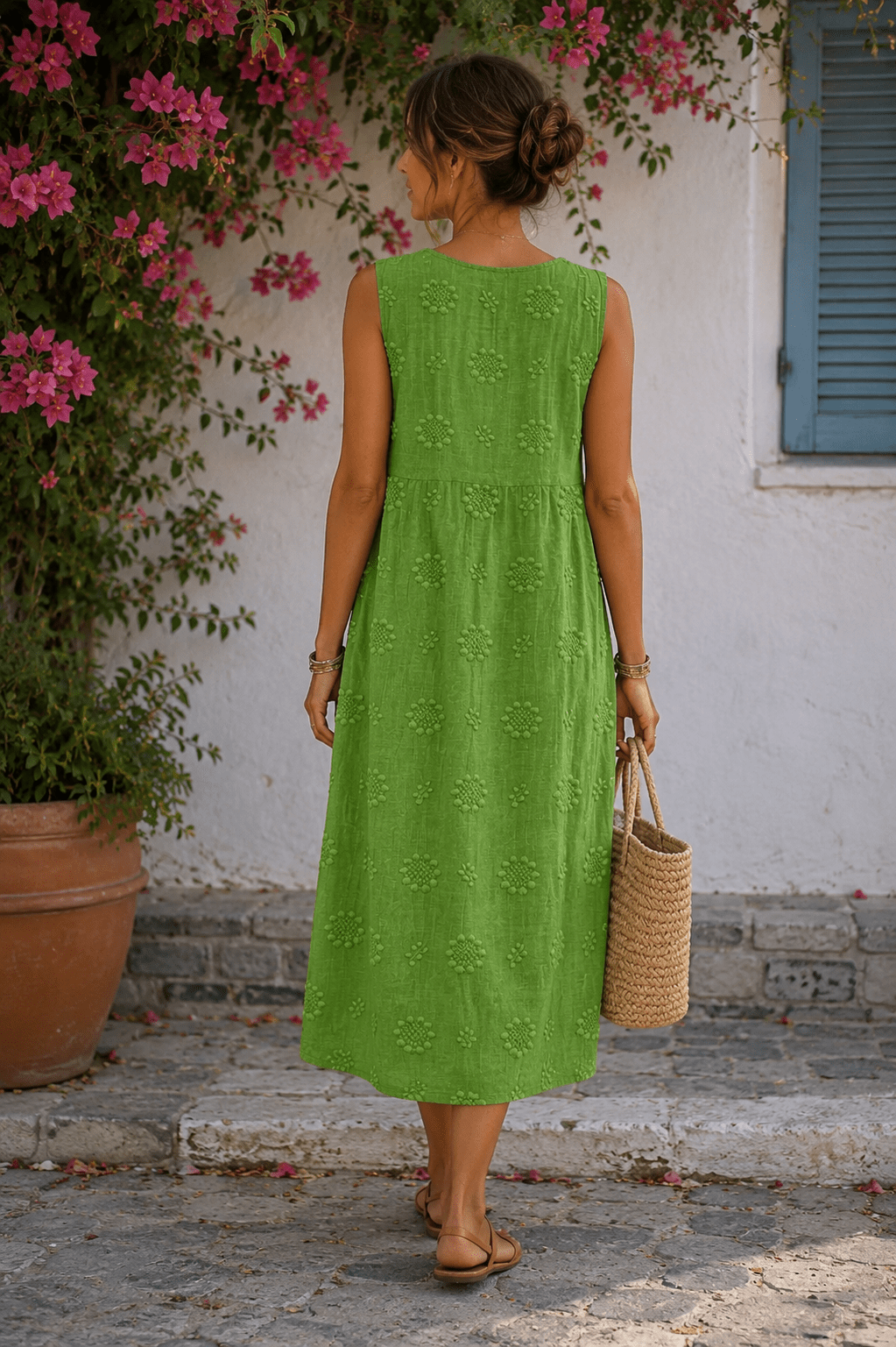 Lime — Vestido Maxi con Bordado | Luna Ferrer - Luna Ferrer