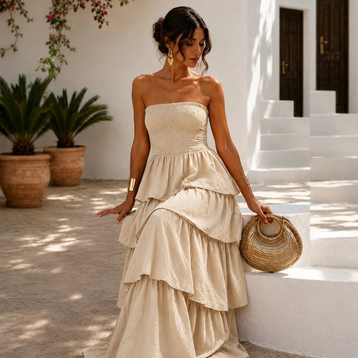 Vestido Candela Beige - Luna Ferrer