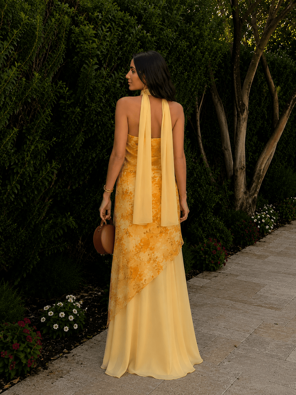Crisantemo — Vestido Largo Mostaza | Luna Ferrer - Luna Ferrer Vestidos