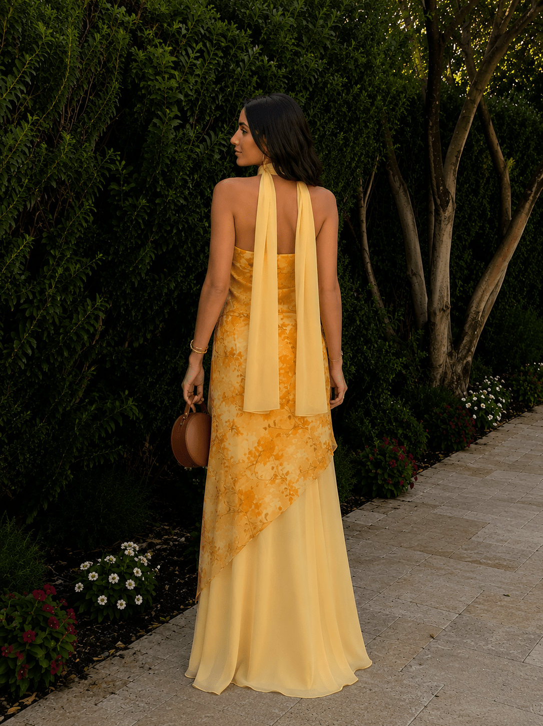 Crisantemo — Vestido Largo Mostaza | Luna Ferrer - Luna Ferrer Vestidos