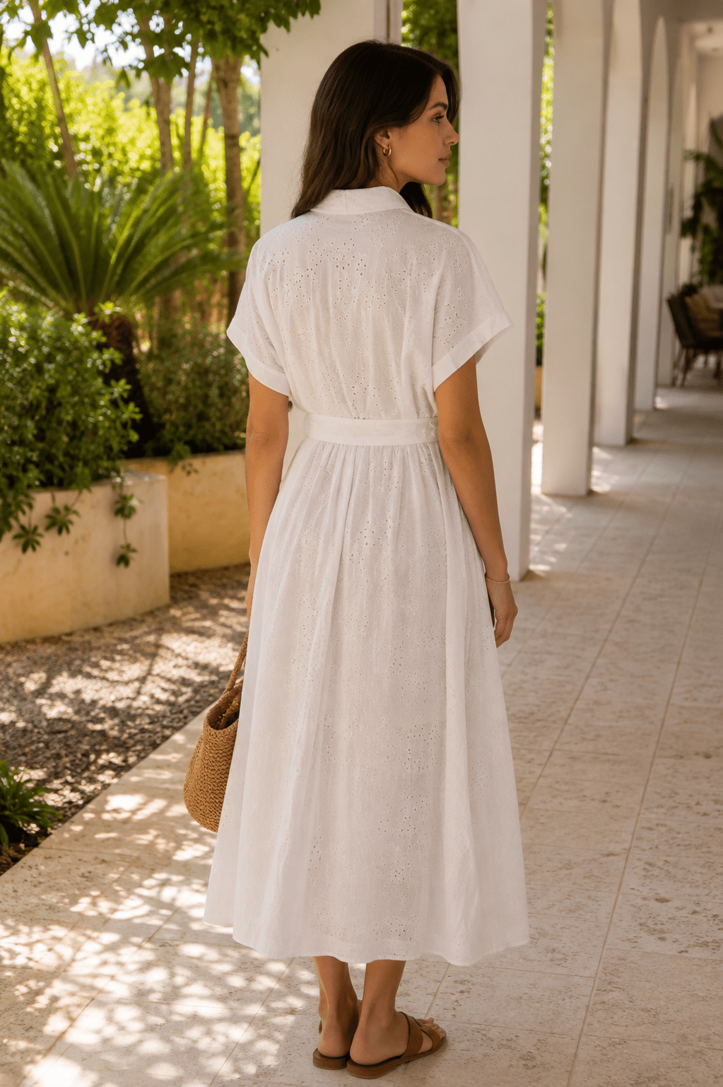 Broderie — Vestido Camisero Midi | Luna Ferrer - Luna Ferrer