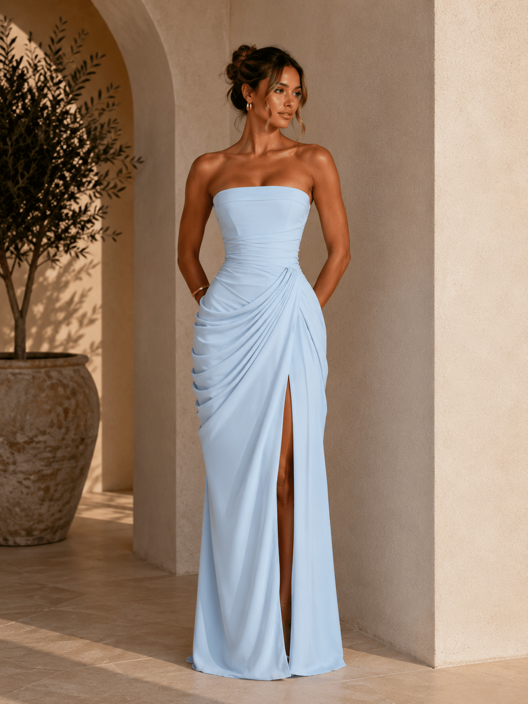 Naiara - Vestido Positano - elegancia mediterránea, sensualidad sofisticada y lujo vacacional - Luna Ferrer