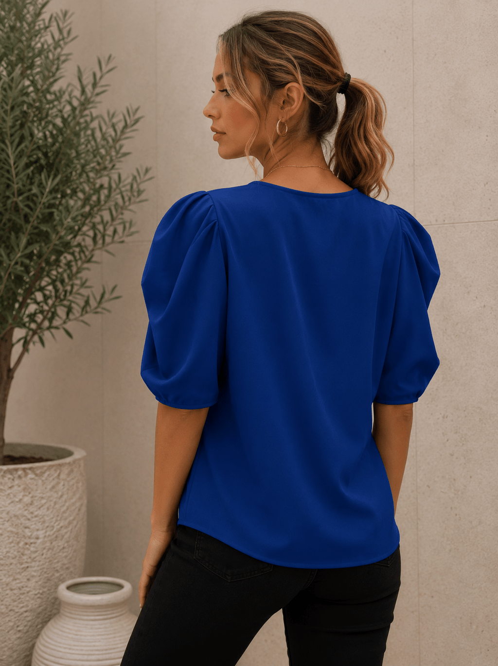 Sara — Blusa de Manga Abullonada - Luna Ferrer