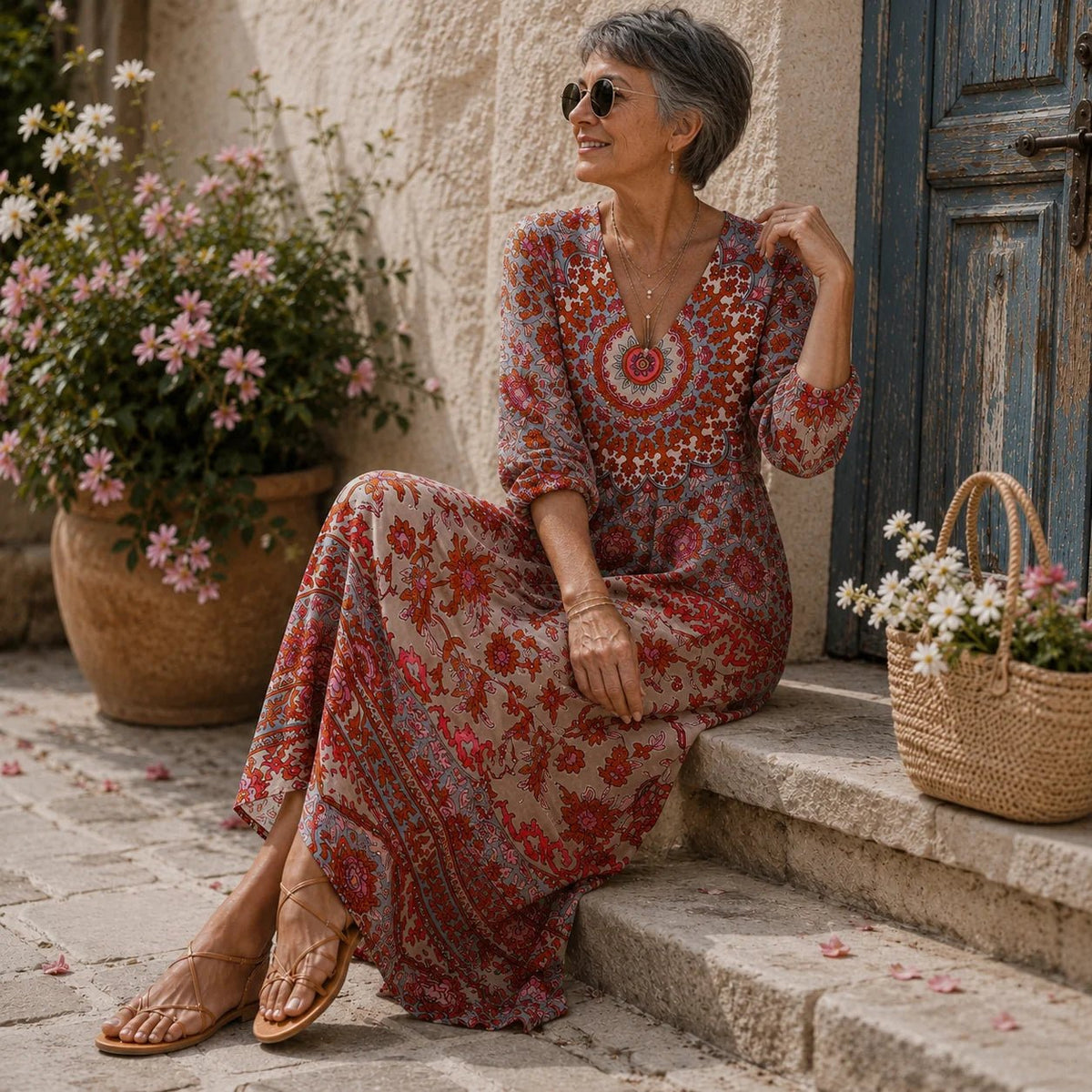Sienna — Vestido Maxi Estampado | Luna Ferrer - Luna Ferrer