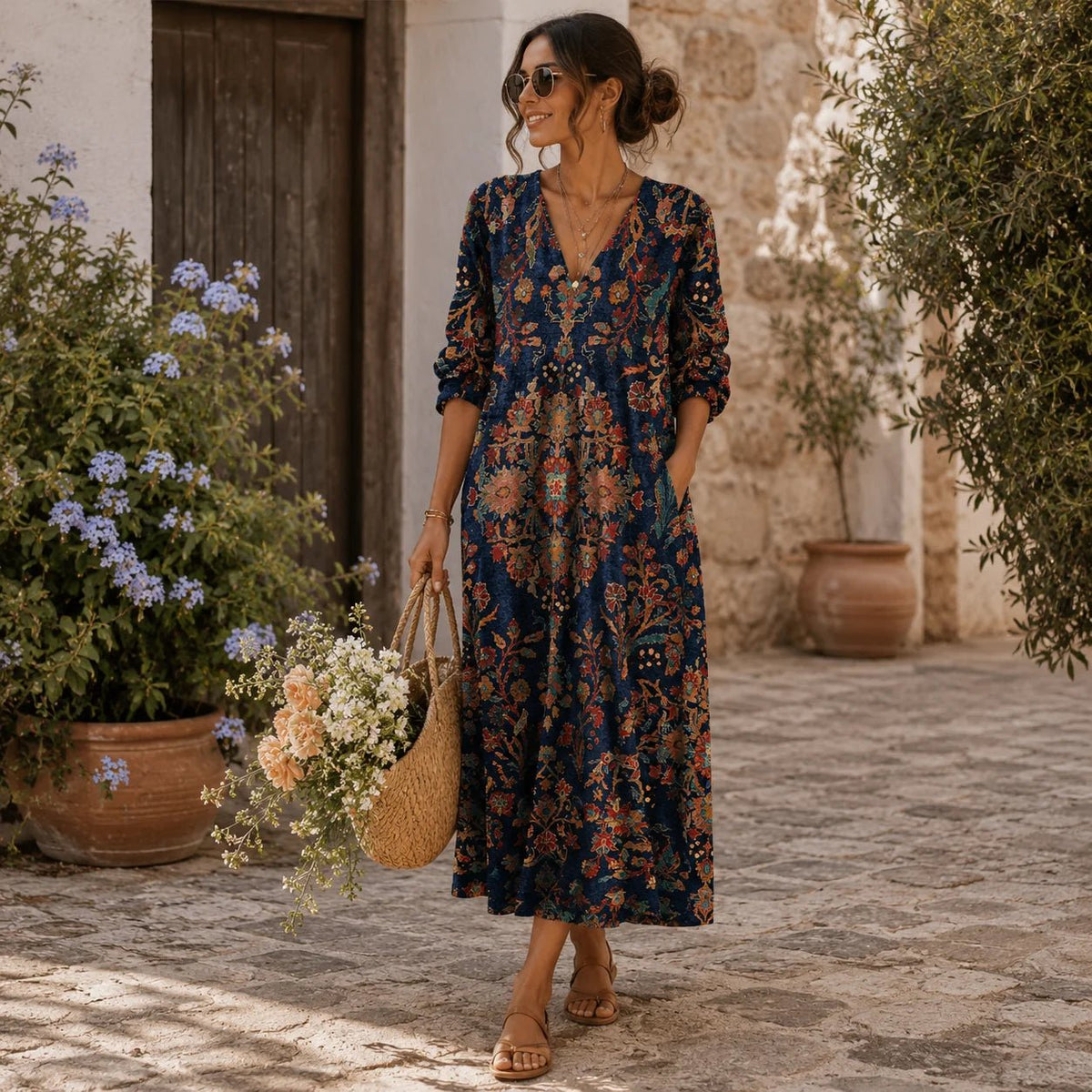 Persia — Vestido Maxi Estampado | Luna Ferrer - Luna Ferrer
