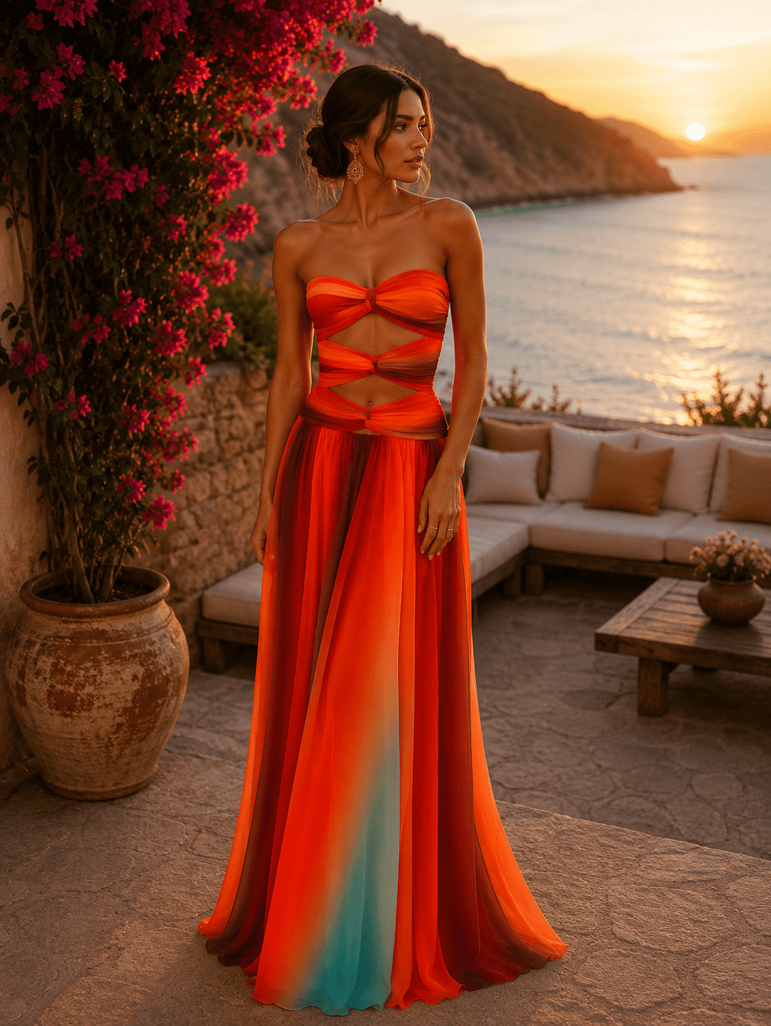 Prisma — Vestido Largo Estampado Multicolor | Luna Ferrer - Luna Ferrer
