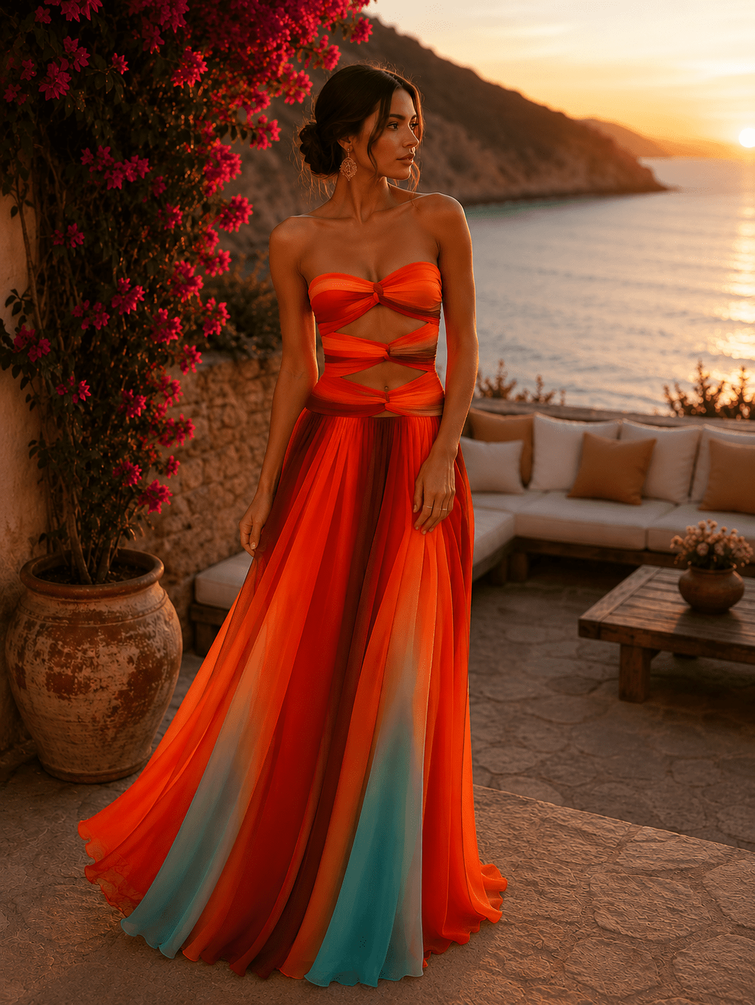 Prisma — Vestido Largo Estampado Multicolor | Luna Ferrer - Luna Ferrer