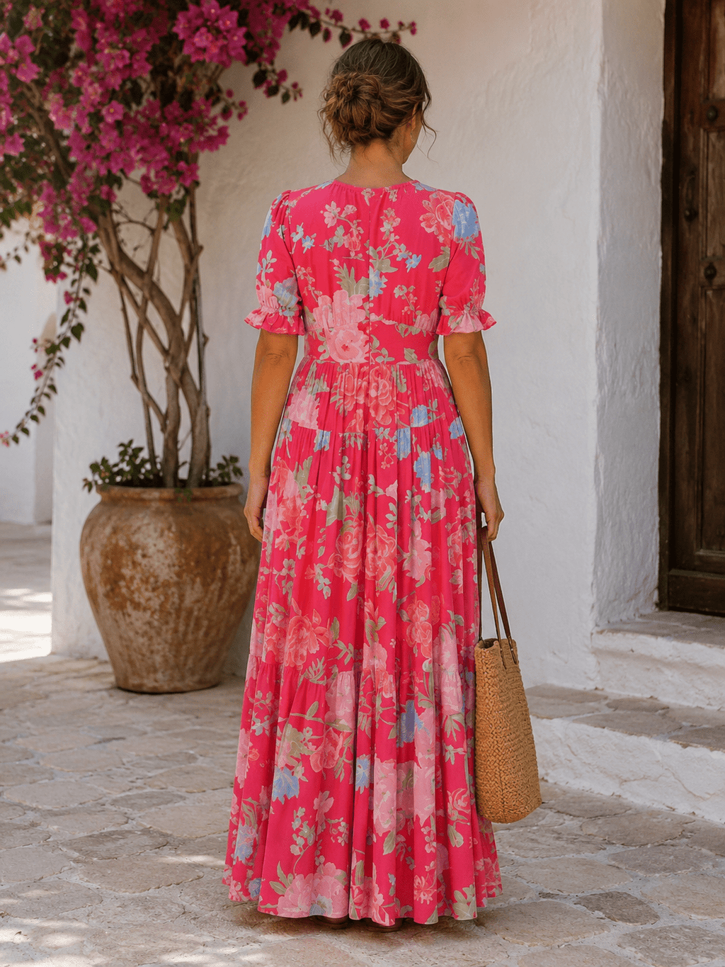 Aurora — Vestido Fluido de Manga Corta | Luna Ferrer - Luna Ferrer