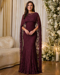 Lace — Vestido Maxi de Encaje con Capa | Luna Ferrer - Luna Ferrer