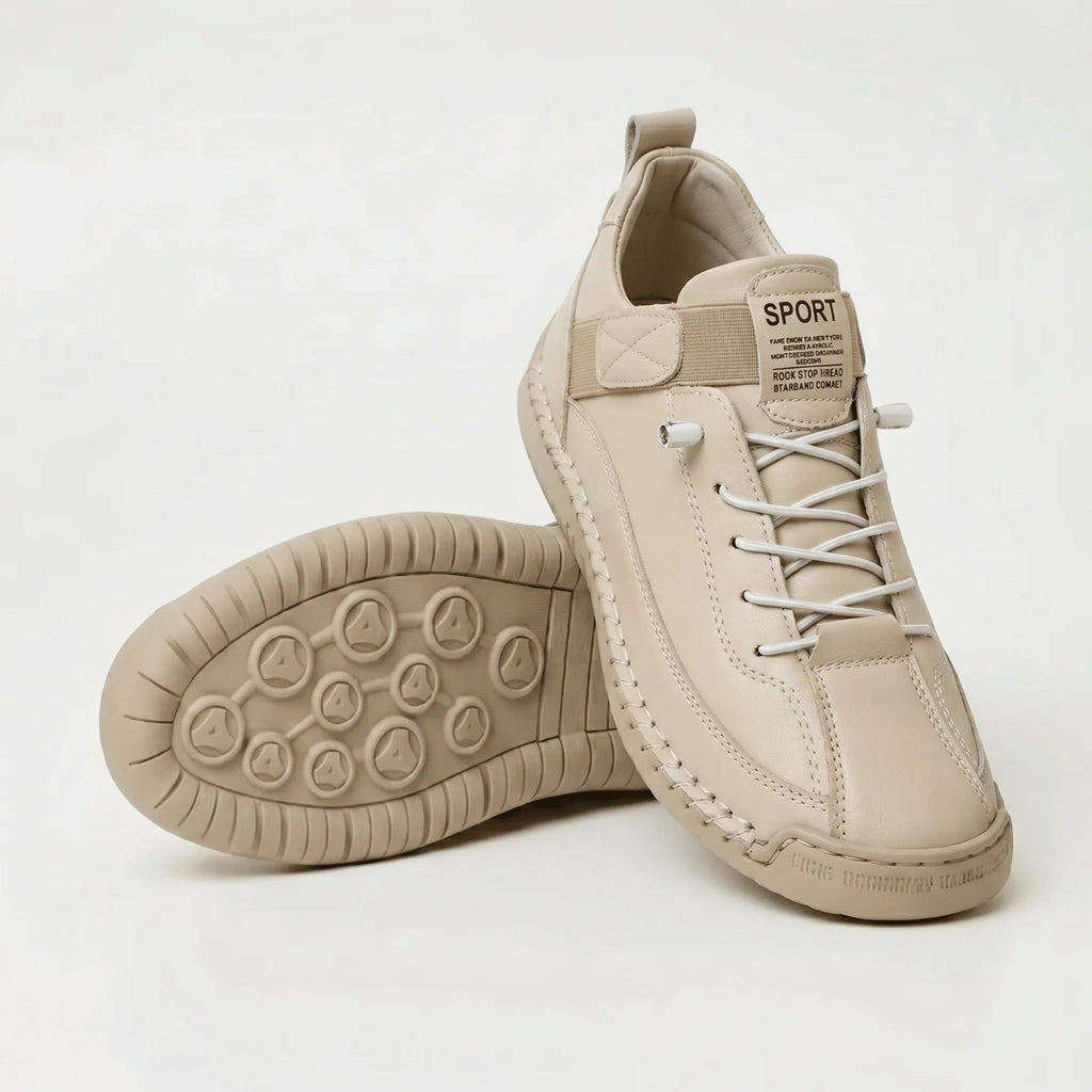 Zapatillas casual con cordones en caqui - Paula Vela Zapatillas