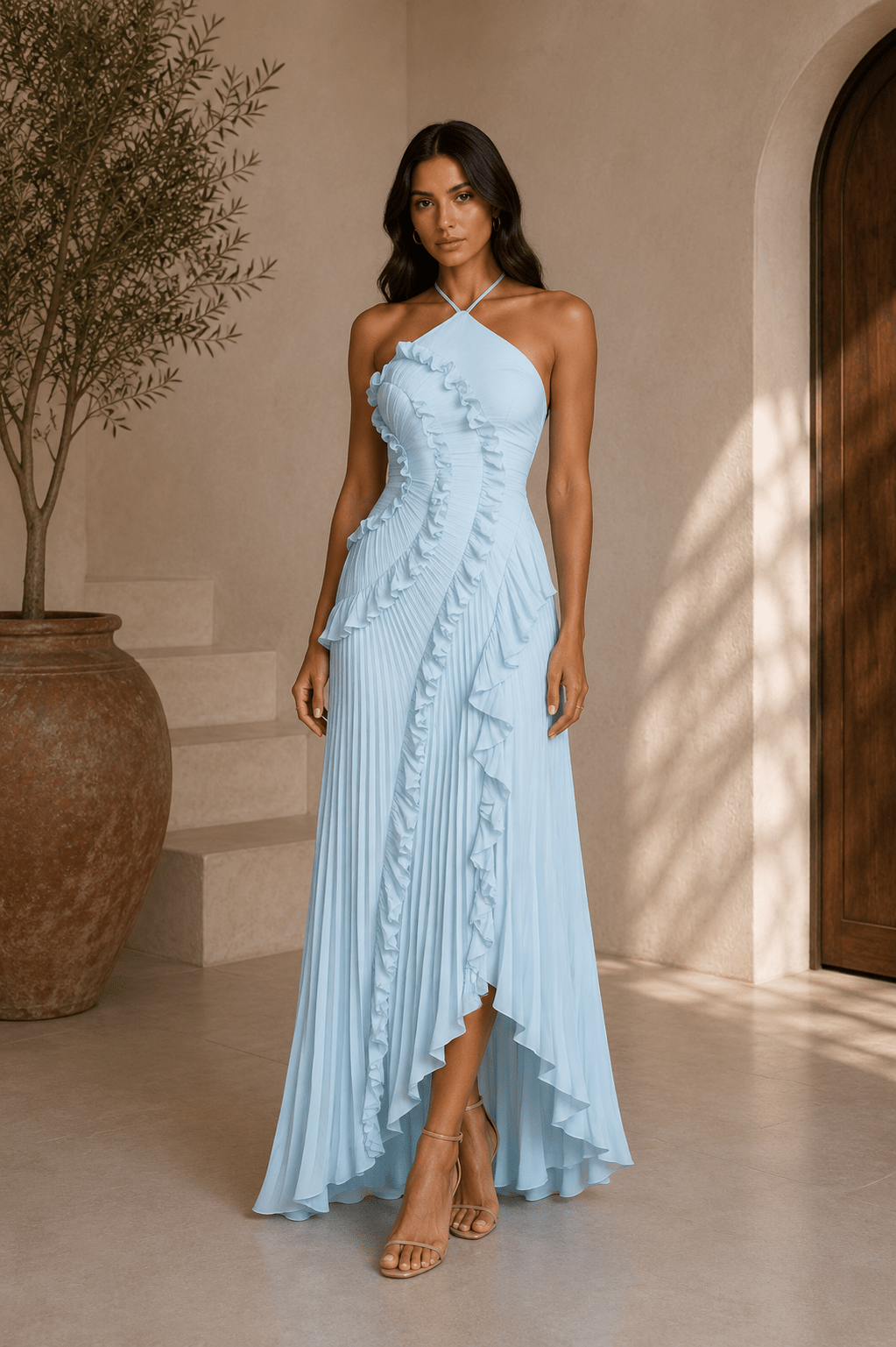 Isabela — Vestido de Volantes en Espiral | Luna Ferrer - Luna Ferrer