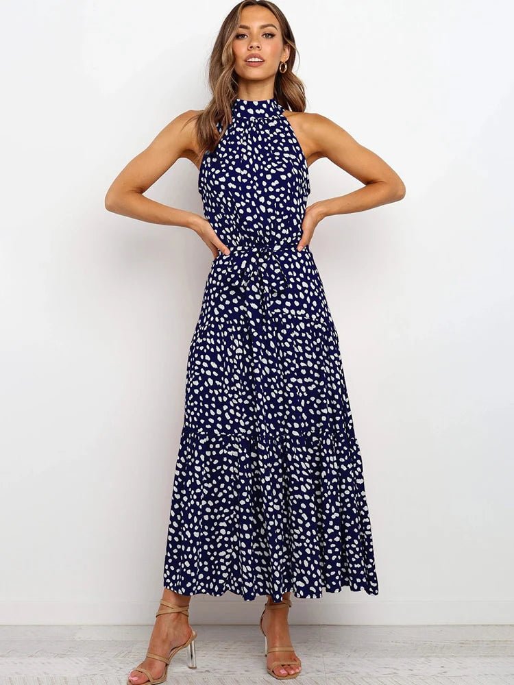 Lara — Vestido Maxi de Lunares - Luna Ferrer