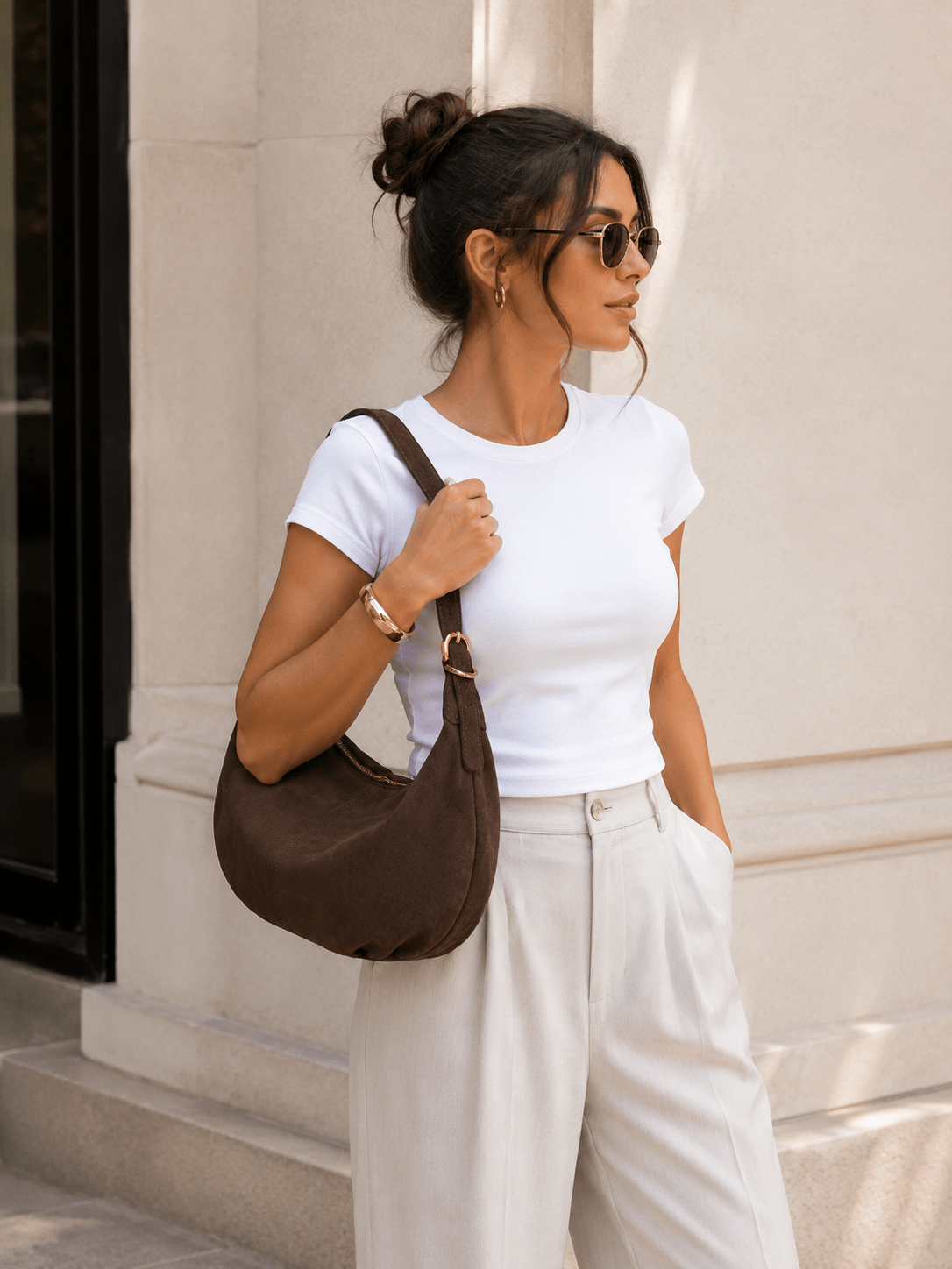 Carla — Bolso Efecto Ante - Luna Ferrer