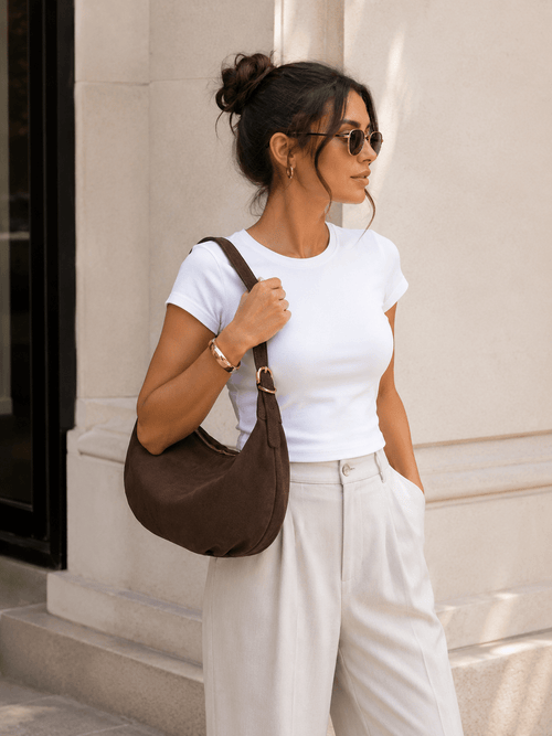 Carla — Bolso Efecto Ante - Luna Ferrer