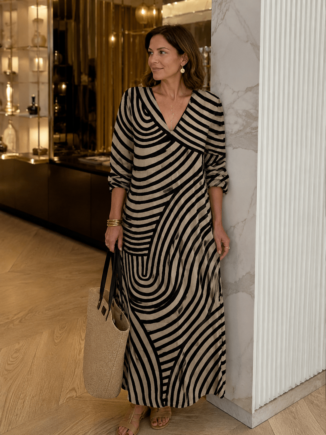 Levante — Vestido Maxi con Manga | Luna Ferrer - Luna Ferrer Vestidos