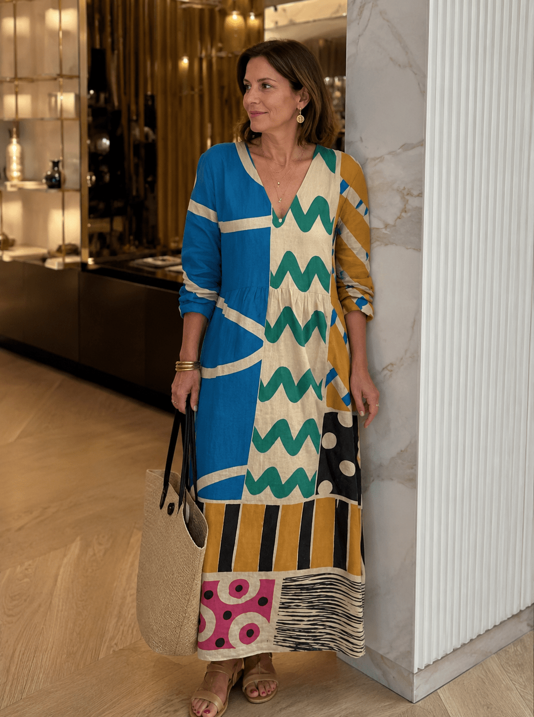 Levante — Vestido Maxi con Manga | Luna Ferrer - Luna Ferrer Vestidos
