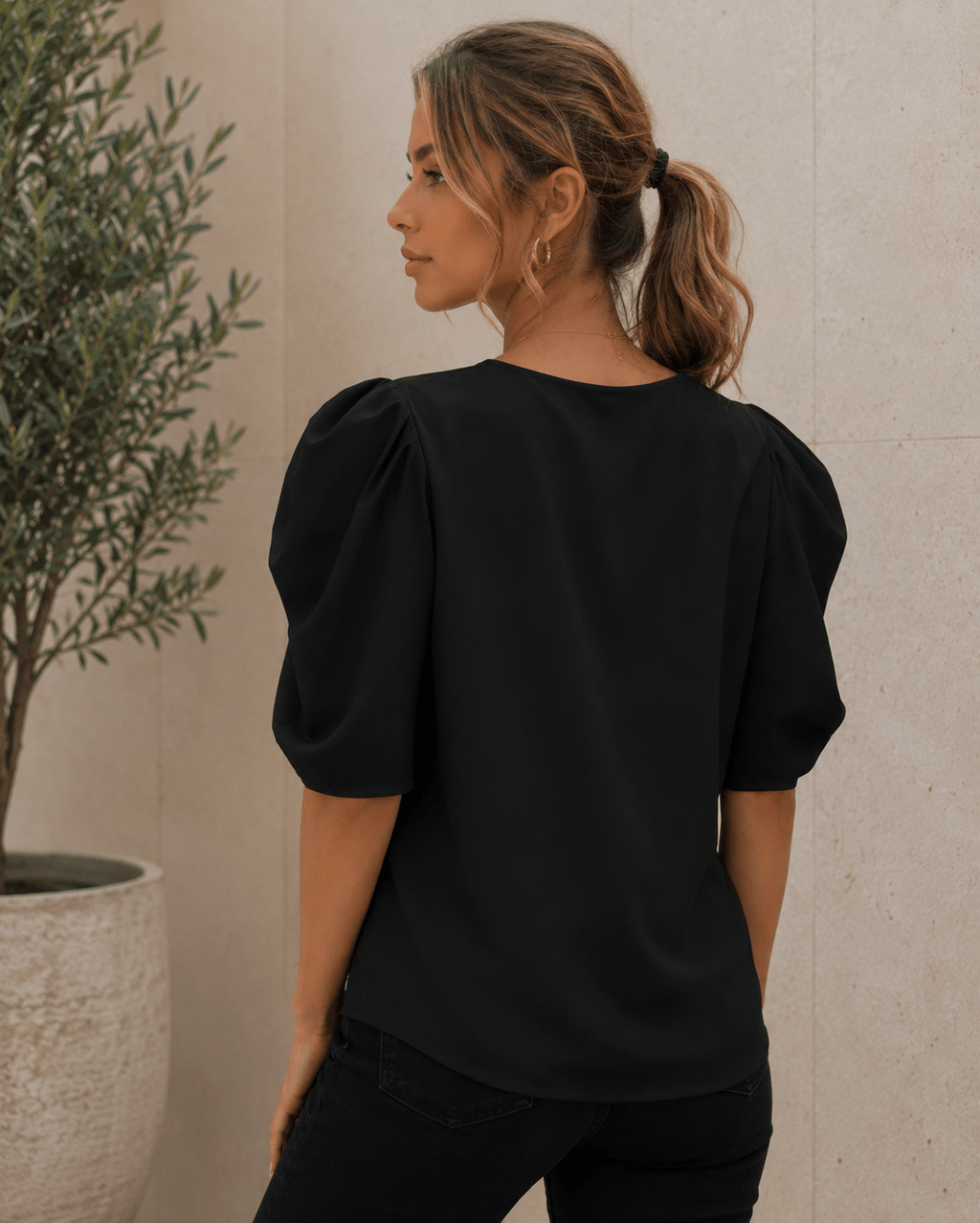 Sara — Blusa de Manga Abullonada - Luna Ferrer