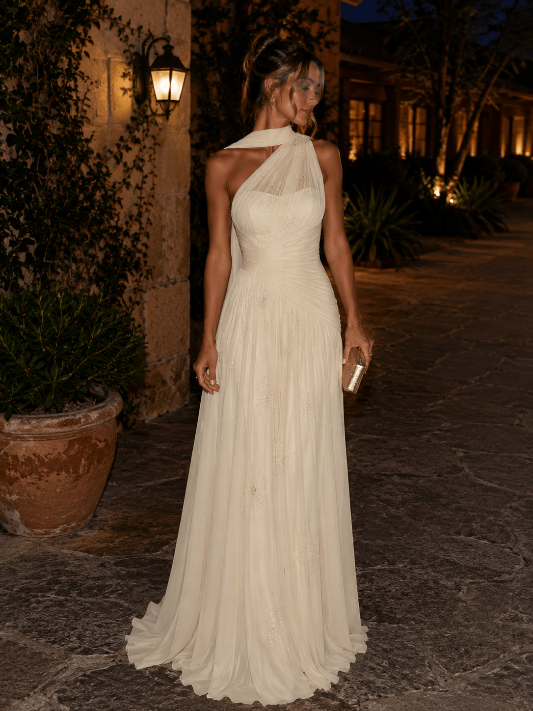 Tamara Vestido Aurora Dorada - Luna Ferrer