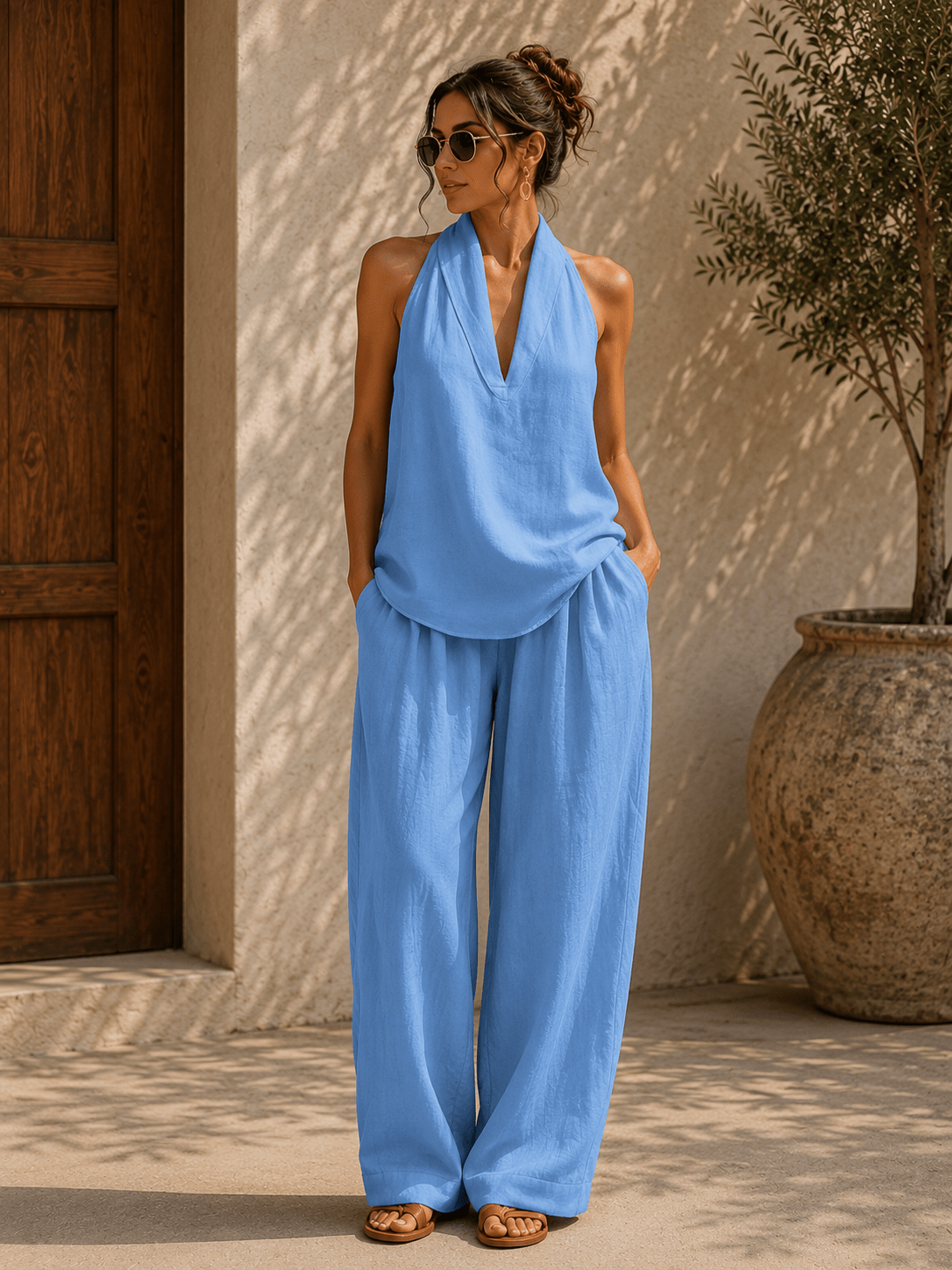 Sofía — Conjunto de Dos Piezas Camisa y Pantalón | Luna Ferrer - Luna Ferrer
