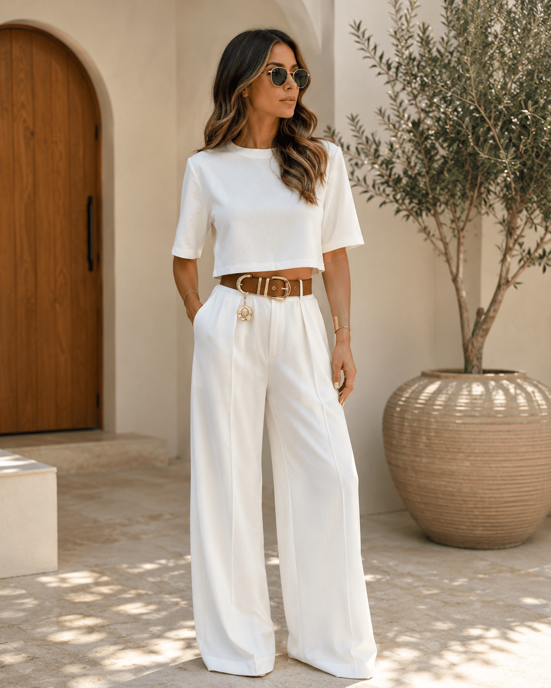 Isabelle — Conjunto de Dos Piezas Camiseta y Pantalón | Luna Ferrer - Luna Ferrer