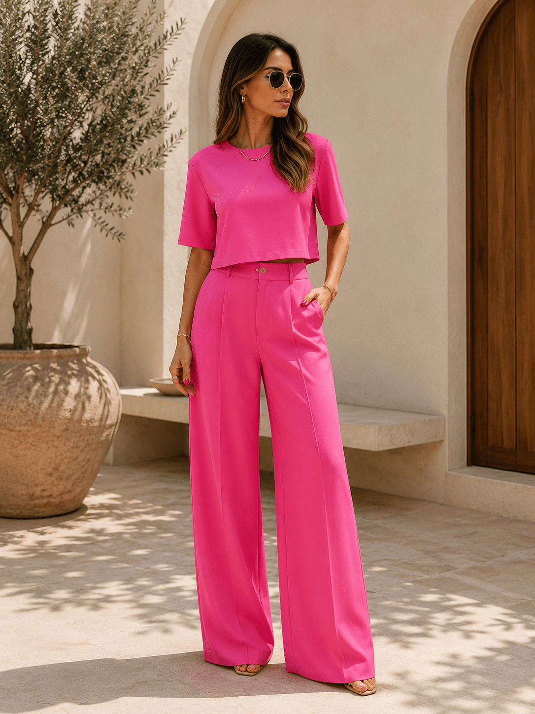 Isabelle — Conjunto de Dos Piezas Camiseta y Pantalón | Luna Ferrer - Luna Ferrer