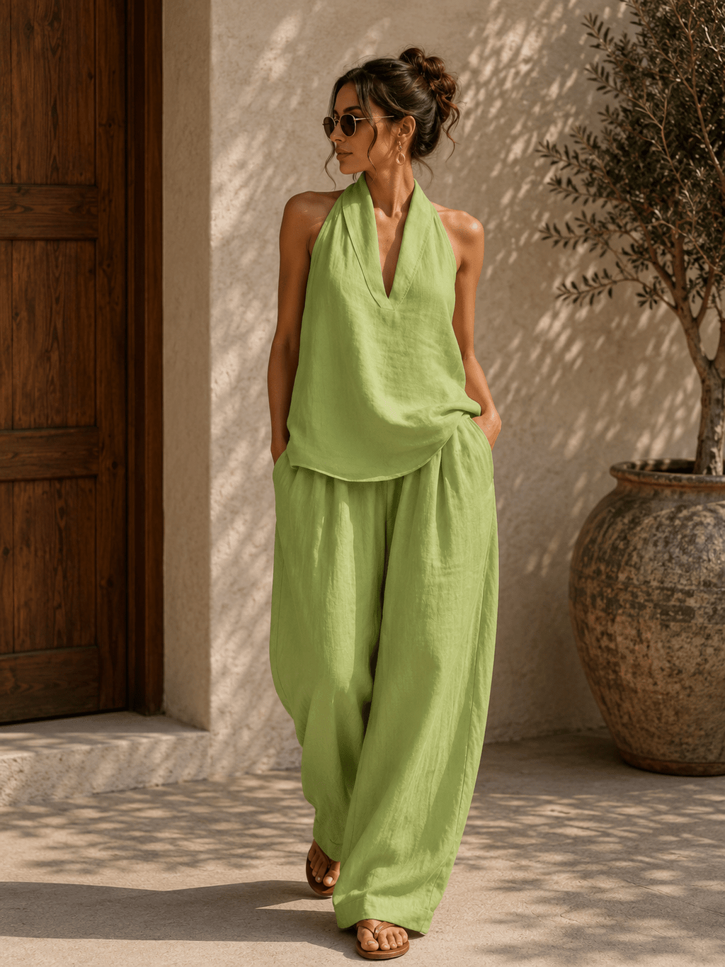 Sofía — Conjunto de Dos Piezas Camisa y Pantalón | Luna Ferrer - Luna Ferrer