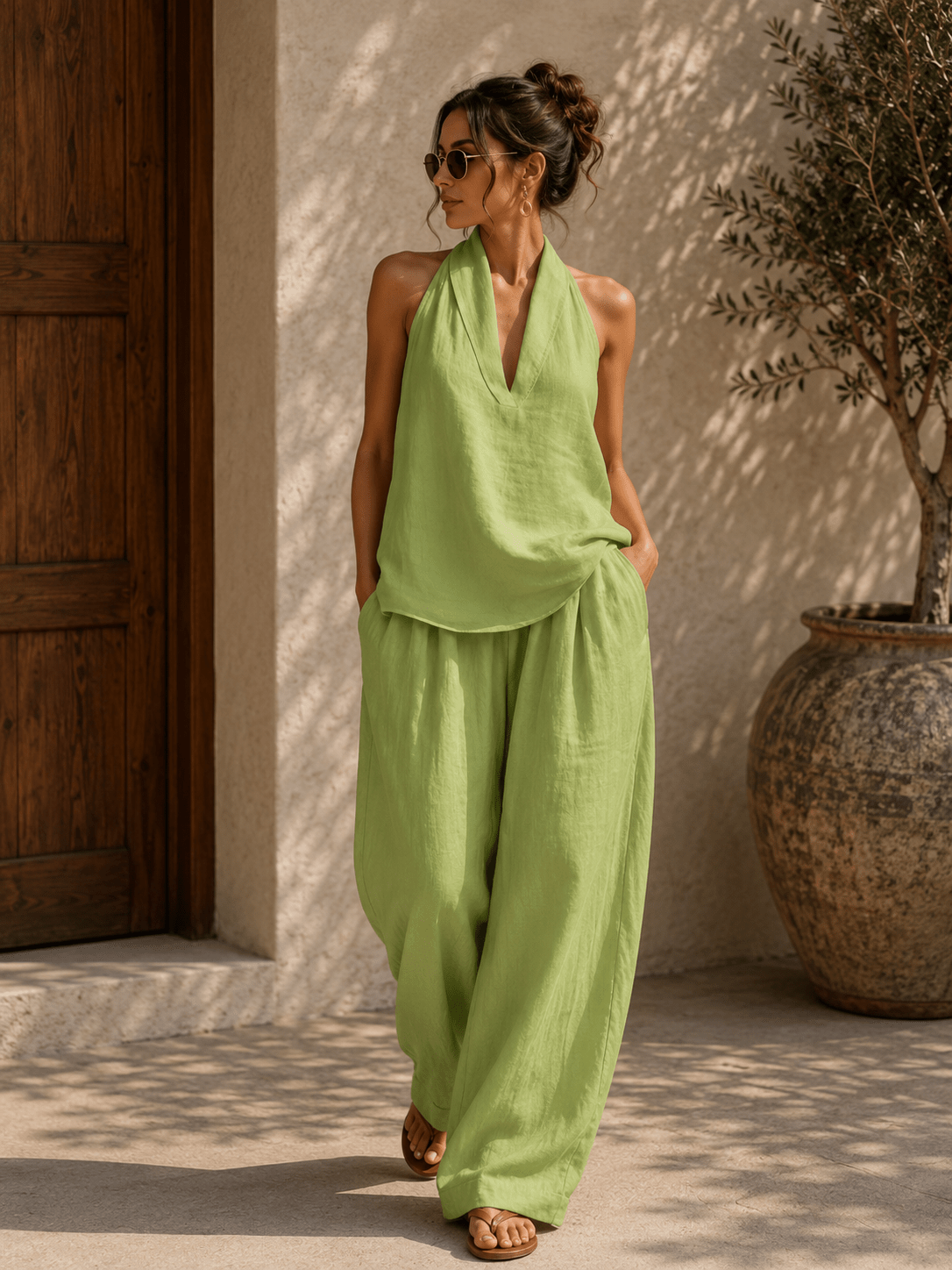 Sofía — Conjunto de Dos Piezas Camisa y Pantalón | Luna Ferrer - Luna Ferrer
