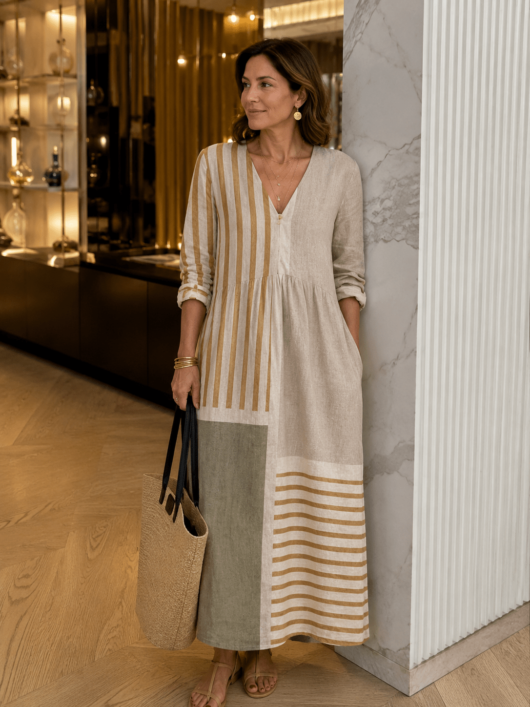 Levante — Vestido Maxi con Manga | Luna Ferrer - Luna Ferrer Vestidos