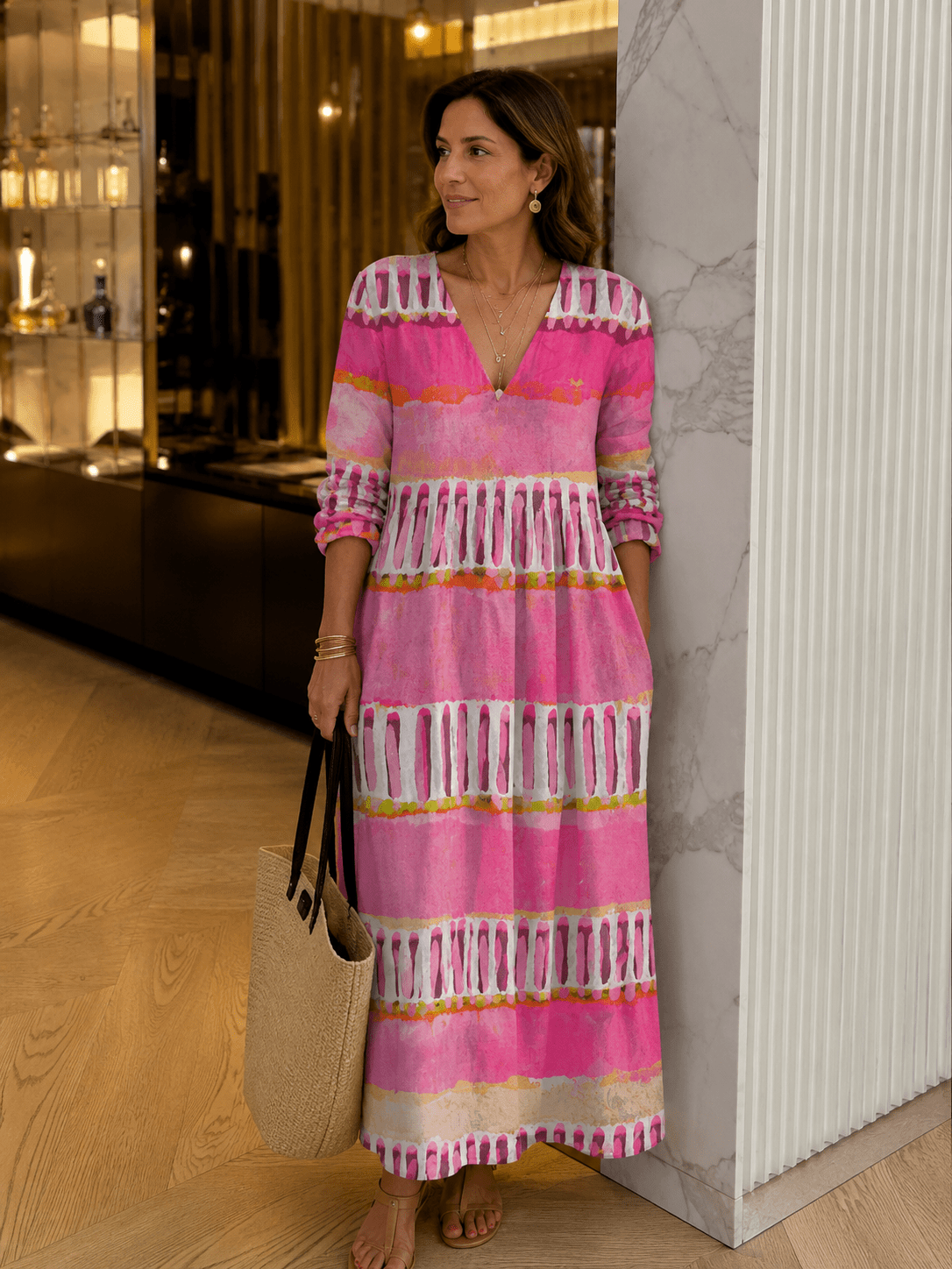 Levante — Vestido Maxi con Manga | Luna Ferrer - Luna Ferrer Vestidos