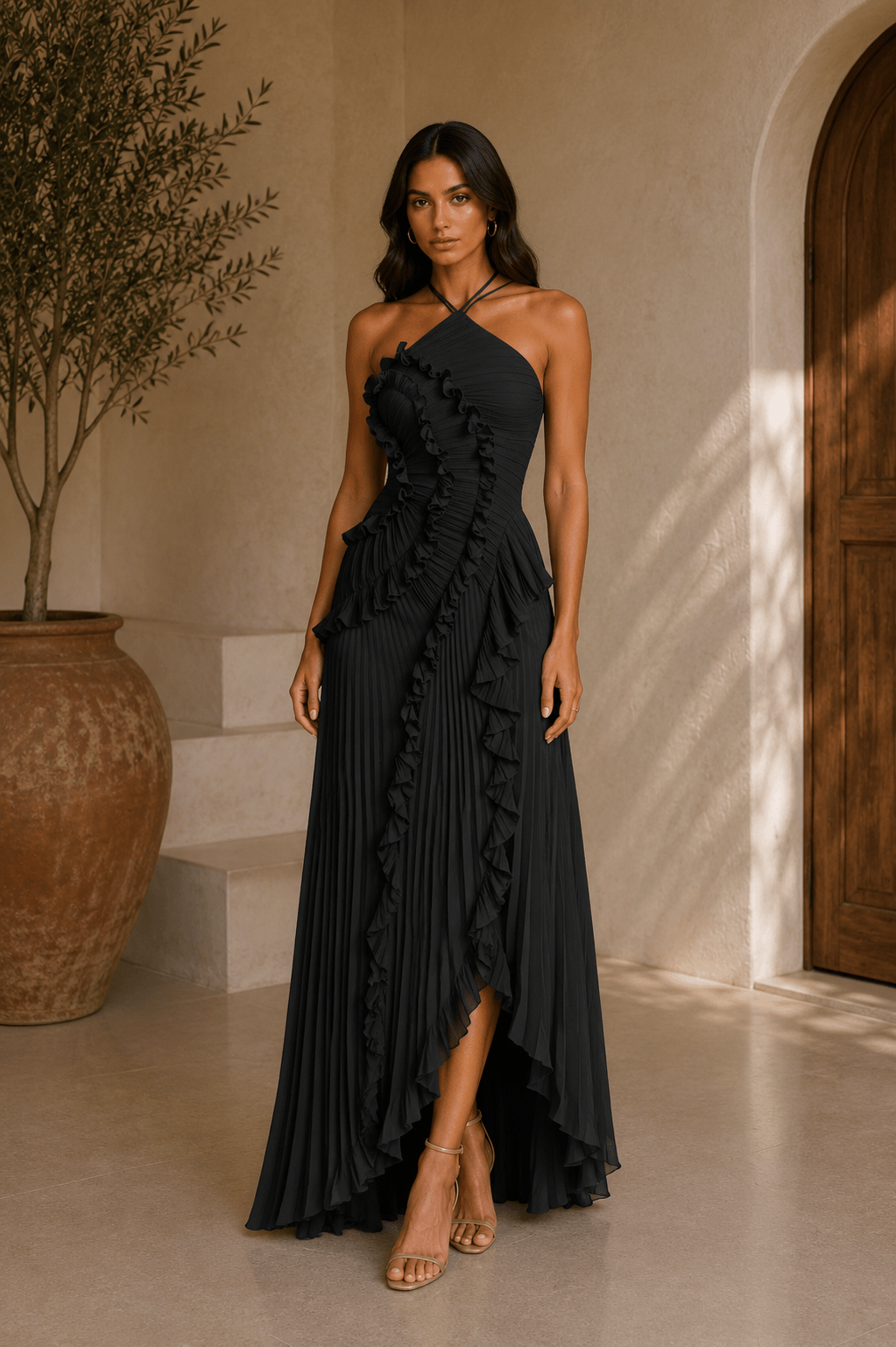 Isabela — Vestido de Volantes en Espiral | Luna Ferrer - Luna Ferrer
