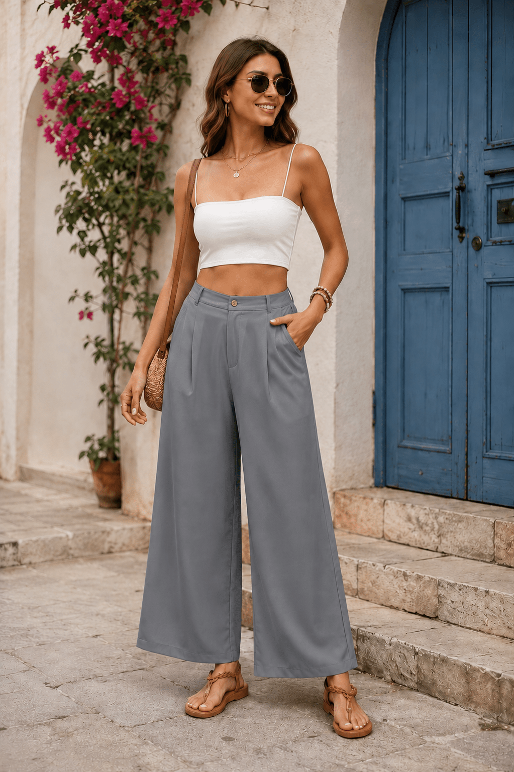 Tamara Pantalones Elegantes de Lino - Luna Ferrer