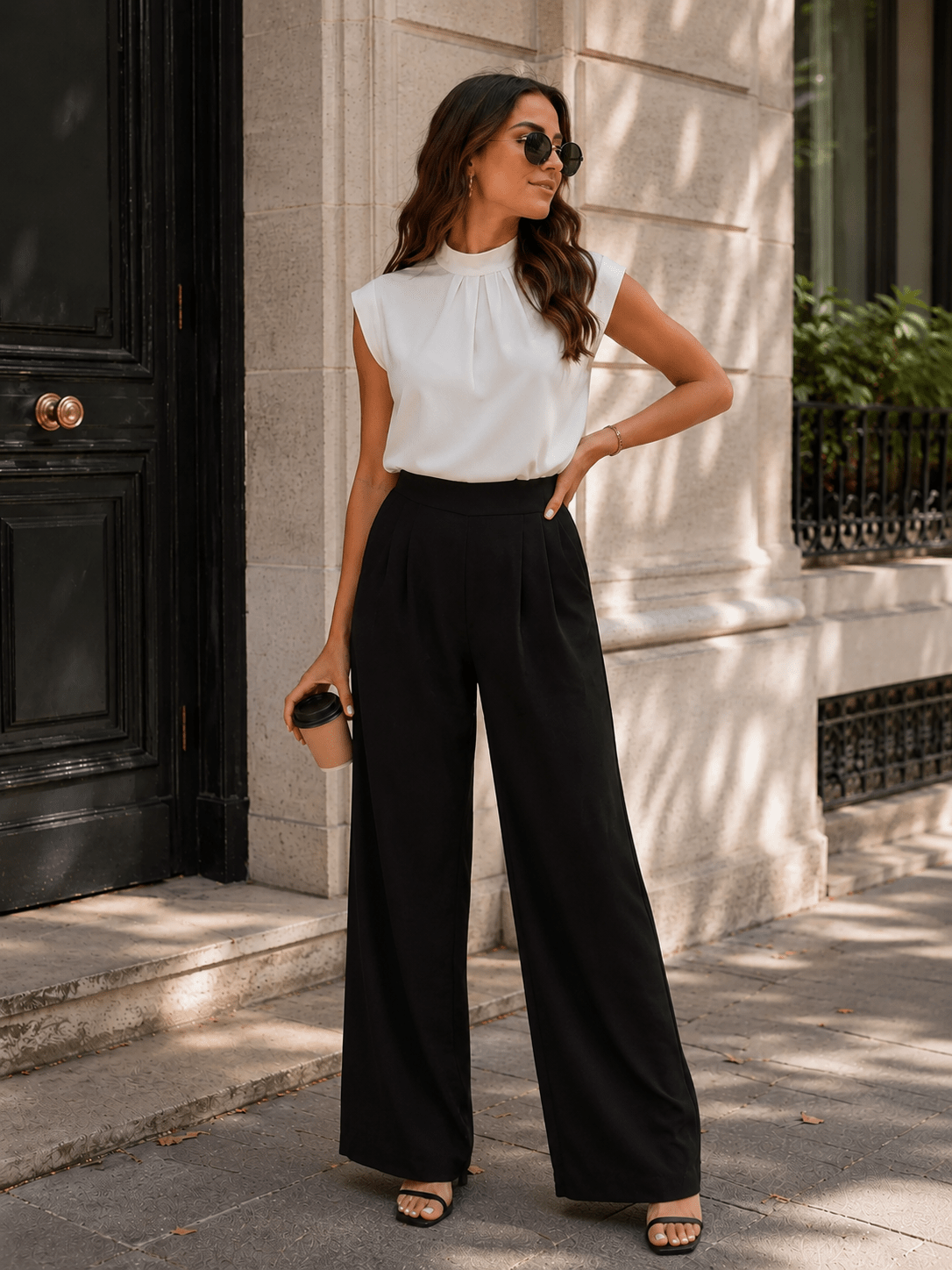 Lucía — Pantalón Negro Esencial - Luna Ferrer