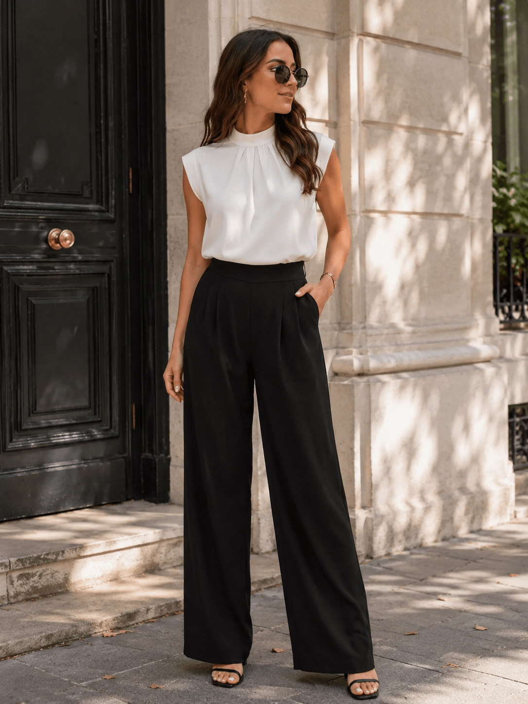 Lucía — Pantalón Negro Esencial - Luna Ferrer