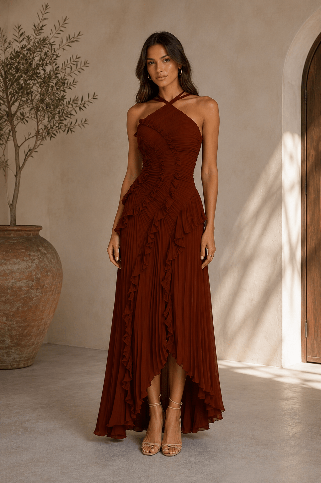 Isabela — Vestido de Volantes en Espiral | Luna Ferrer - Luna Ferrer