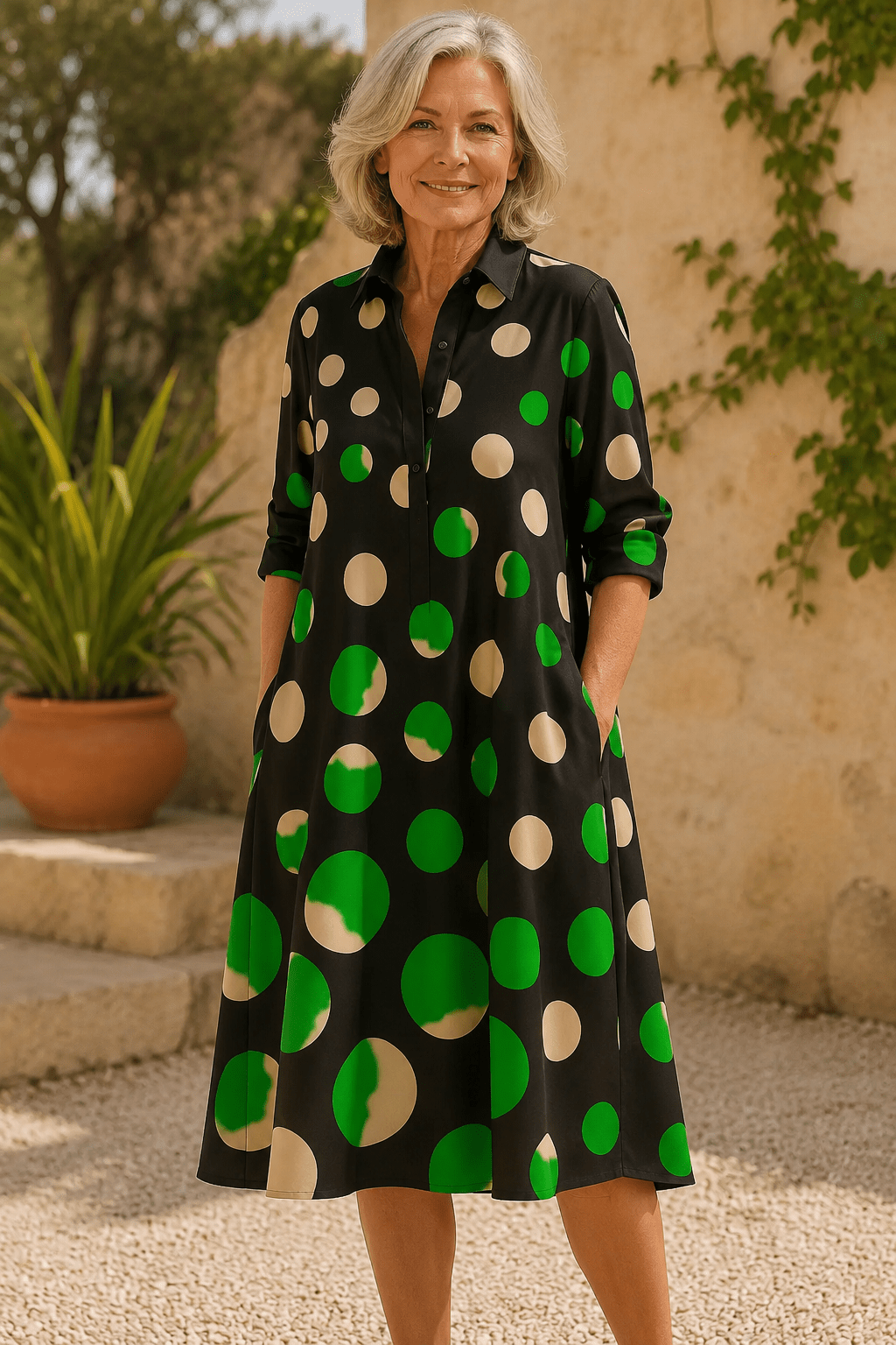 Jade — Kimono Largo Verde y Negro | Luna Ferrer - Luna Ferrer