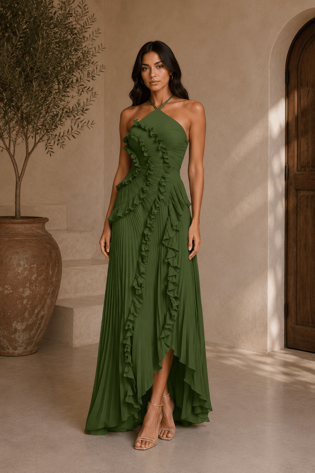 Isabela — Vestido de Volantes en Espiral | Luna Ferrer - Luna Ferrer