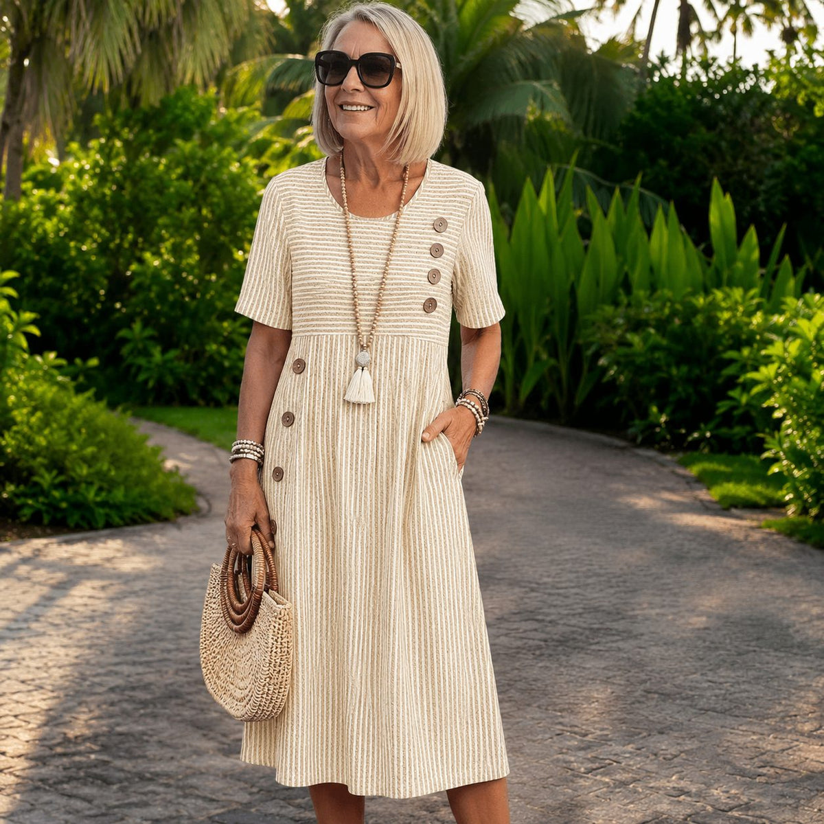 Bruma — Vestido Midi de Manga Corta | Luna Ferrer - Luna Ferrer Vestidos