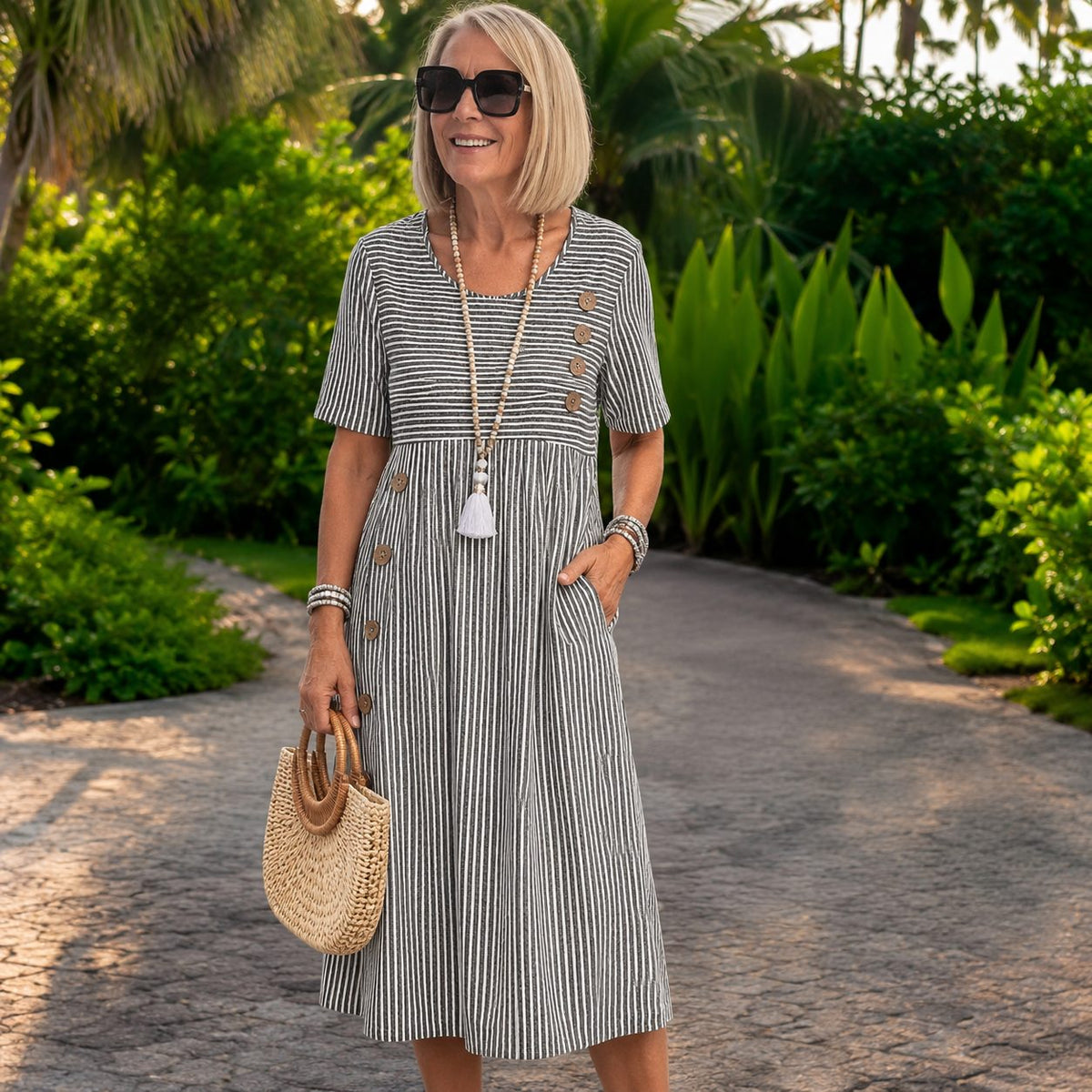 Bruma — Vestido Midi de Manga Corta | Luna Ferrer - Luna Ferrer Vestidos