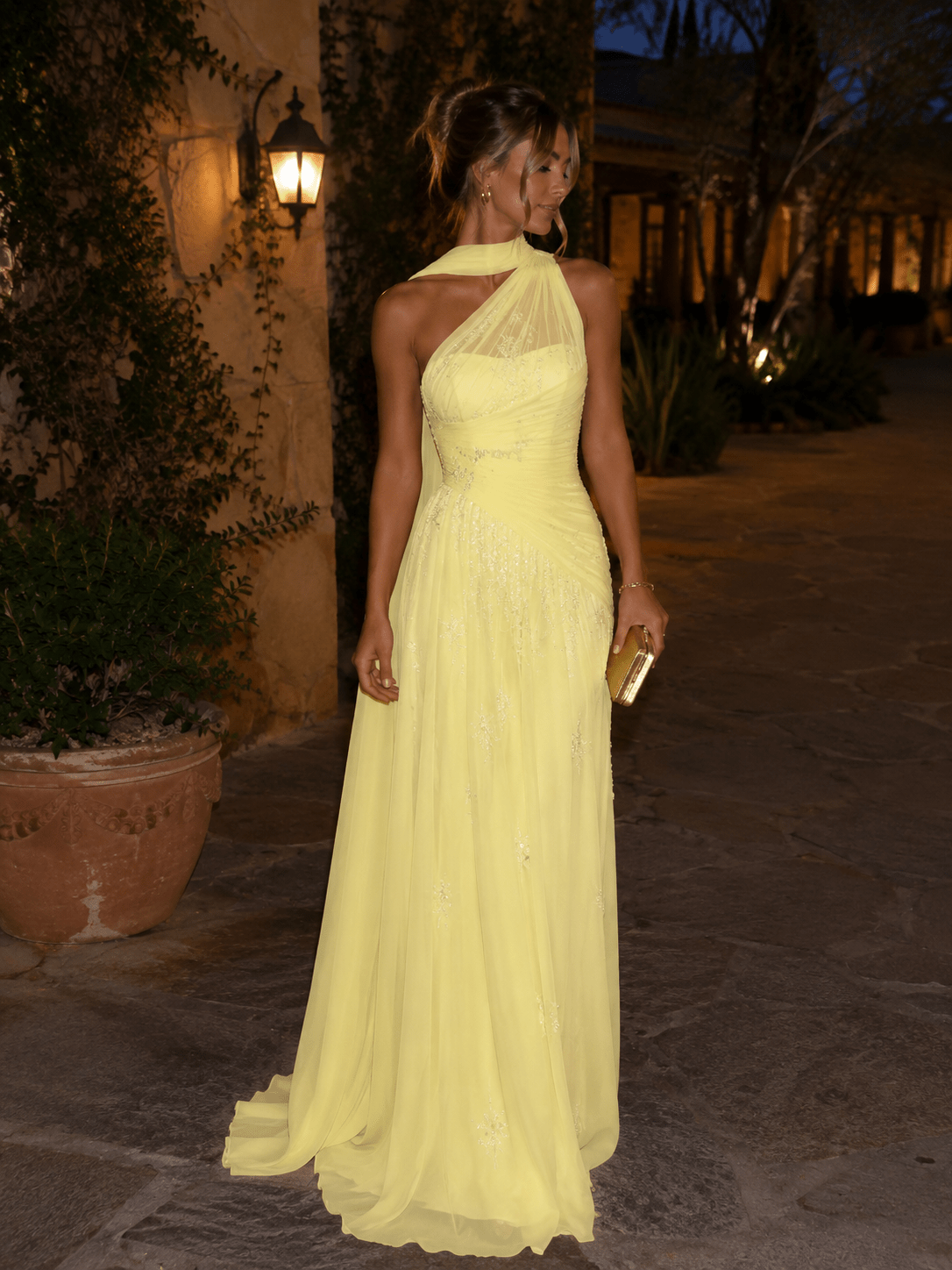 Tamara Vestido Aurora Dorada - Luna Ferrer
