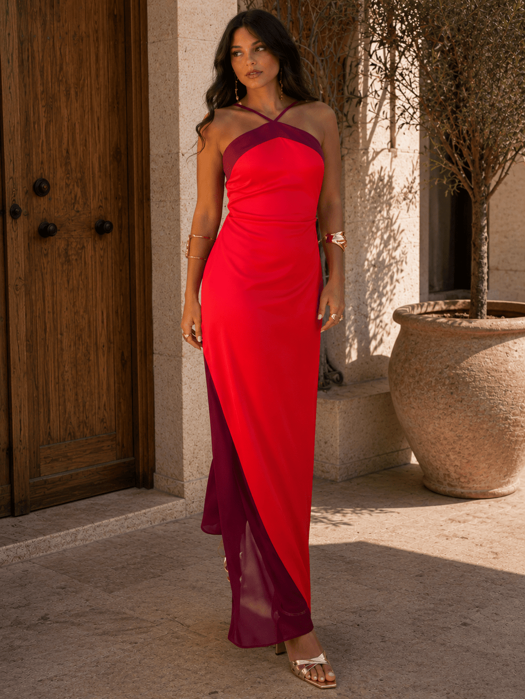 Maria Vestido Carmesí - Luna Ferrer
