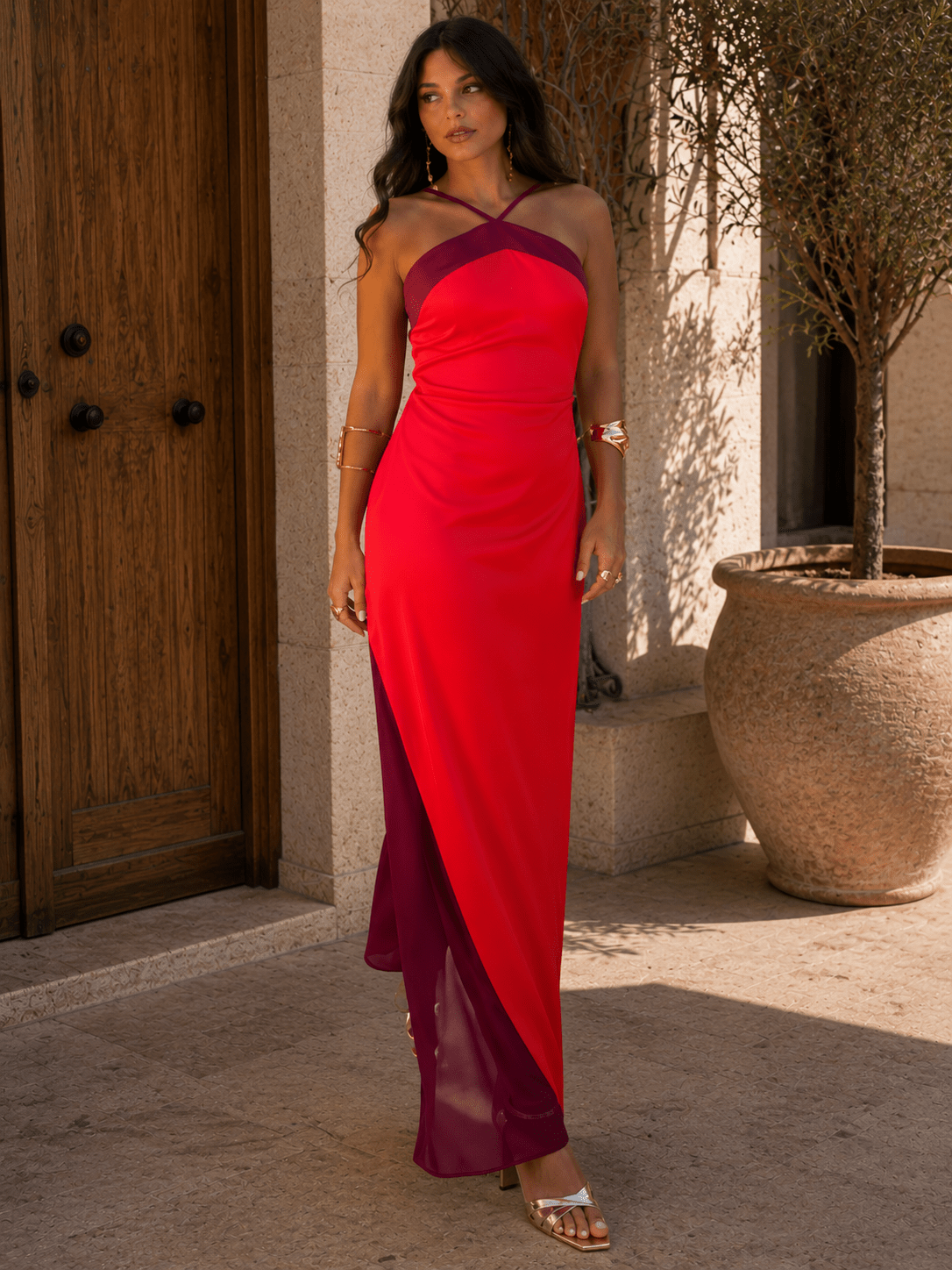 Maria Vestido Carmesí - Luna Ferrer