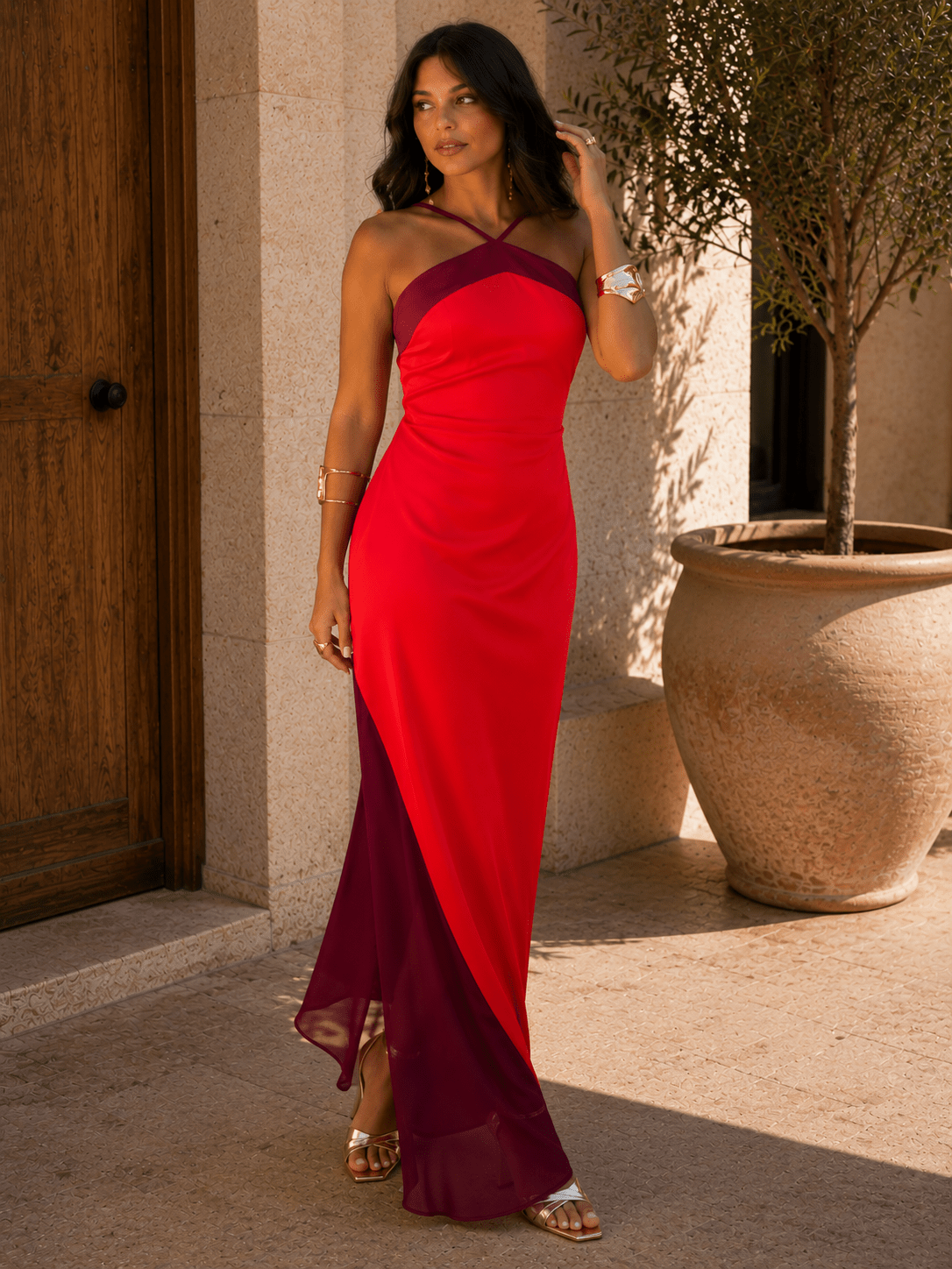 Maria Vestido Carmesí - Luna Ferrer