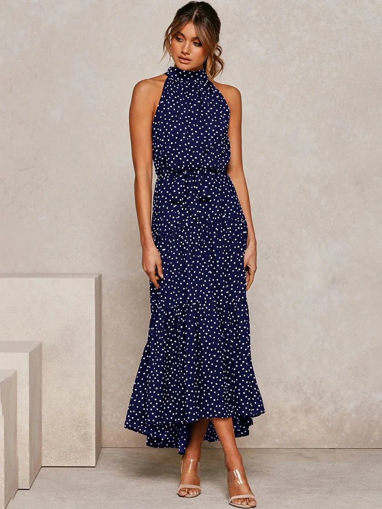 Lara — Vestido Maxi de Lunares - Luna Ferrer