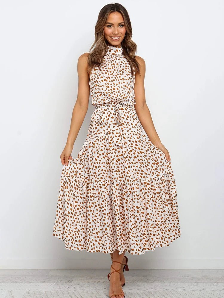 Lara — Vestido Maxi de Lunares - Luna Ferrer