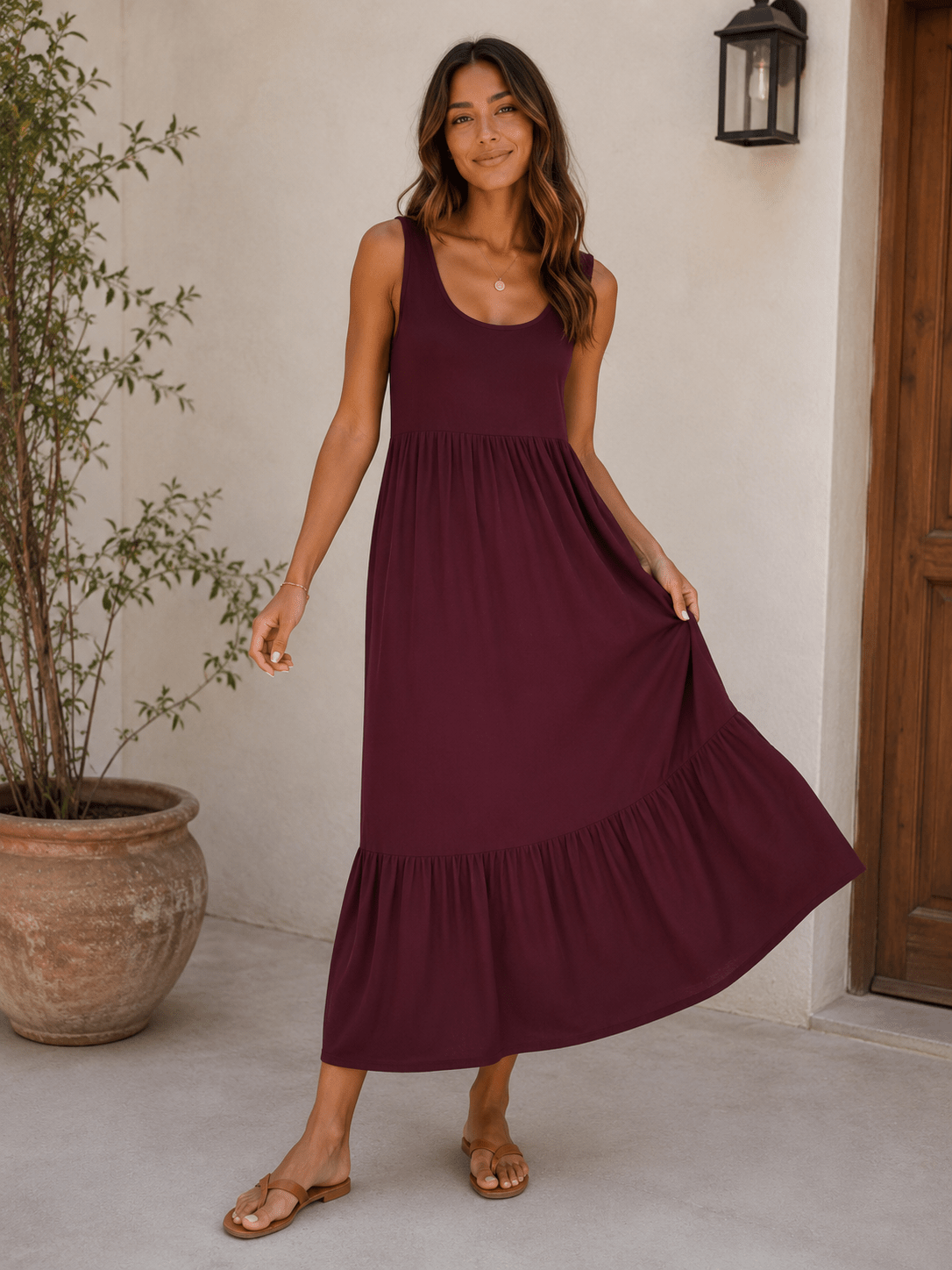 Escarlata — Vestido Largo de Manga Larga | Luna Ferrer - Luna Ferrer Vestidos