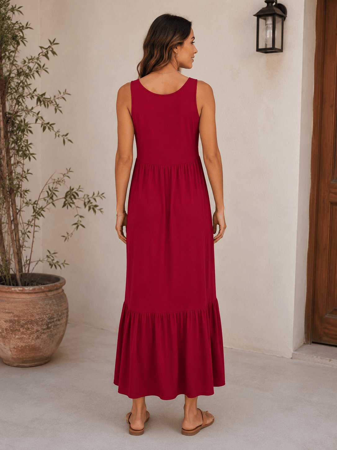 Escarlata — Vestido Largo de Manga Larga | Luna Ferrer - Luna Ferrer Vestidos
