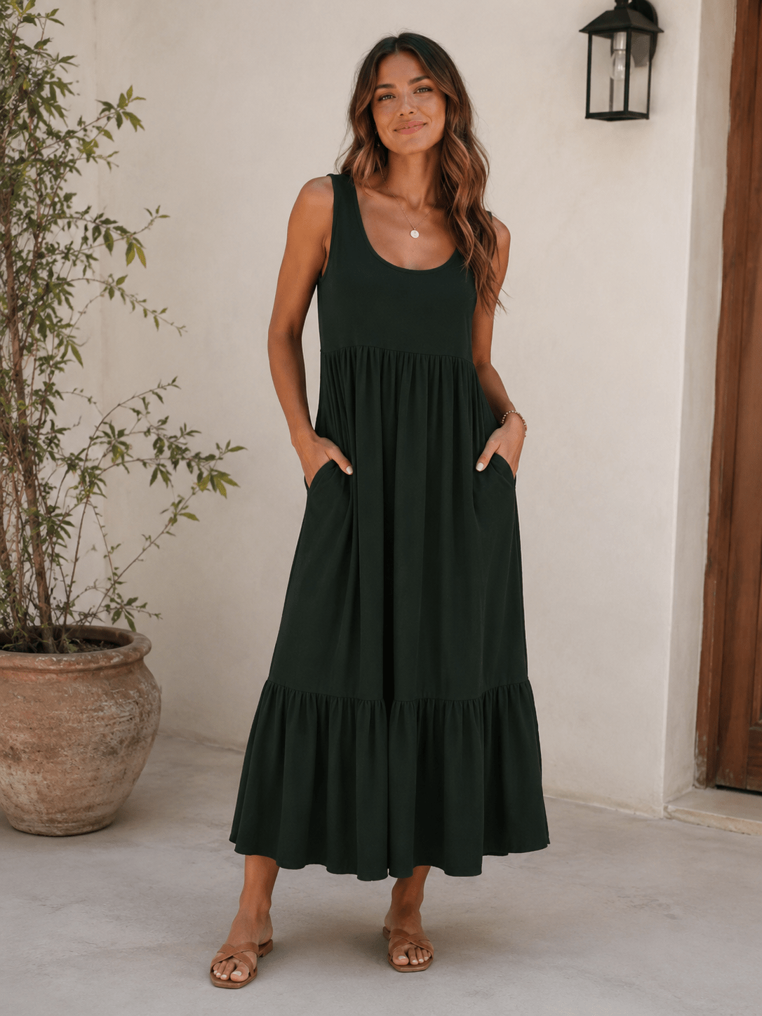 Escarlata — Vestido Largo de Manga Larga | Luna Ferrer - Luna Ferrer Vestidos