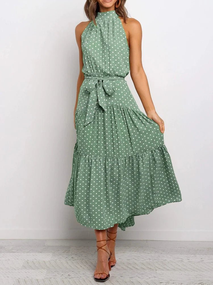 Lara — Vestido Maxi de Lunares - Luna Ferrer
